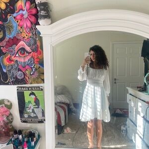 White Long Sleeve Dress
